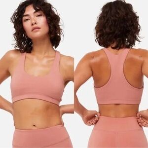 MATE the LABEL Organic Stretch Sports Bra in ROSE XS